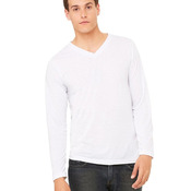 Unisex Long Sleeve V-Neck Tee