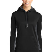 Ladies Sport Wick ® Fleece Colorblock Hooded Pullover