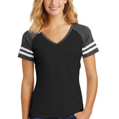 Ladies Game V Neck Tee DM476Gil