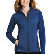 Ladies Full Zip Heather Stretch Fleece Jacket