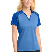 Women's PosiCharge ® RacerMesh ® Raglan Heather Block Polo