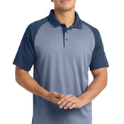 PosiCharge ® RacerMesh ® Raglan Heather Block Polo