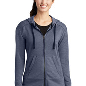 Ladies PosiCharge ® Tri Blend Wicking Fleece Full Zip Hooded Jacket