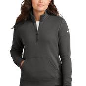 Women's Club Fleece Sleeve Swoosh 1/2 Zip