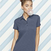 NEW District Made™ - Ladies Slub Polo. DM450